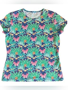 J.McLaughlin Catalina Cloth Carly Top Floral Butterfly Large